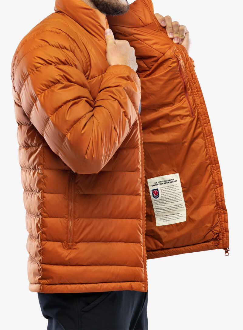 Original Geaca barbati Fjallraven Expedition Pack Down Jacket - terracotta brown