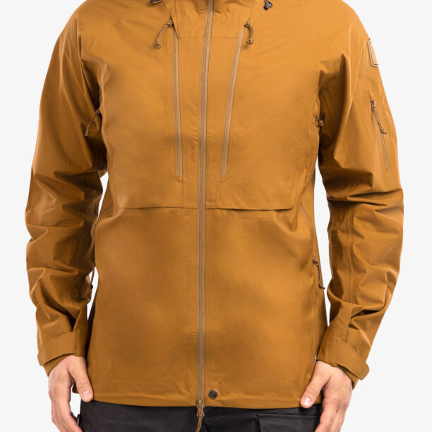 Geaca barbati Fjallraven Keb Eco-Shell Jacket - chestnut