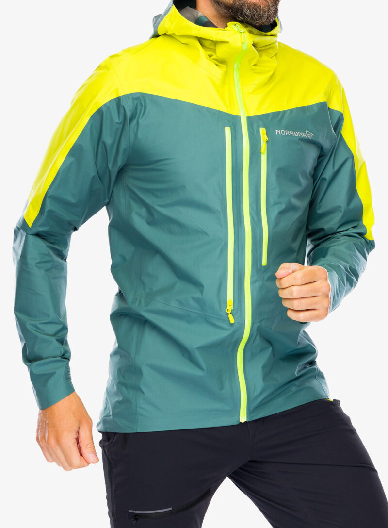 Geaca barbati Norrona Falketind Gore-Tex Paclite Jacket - sulphur spring/north atlantic