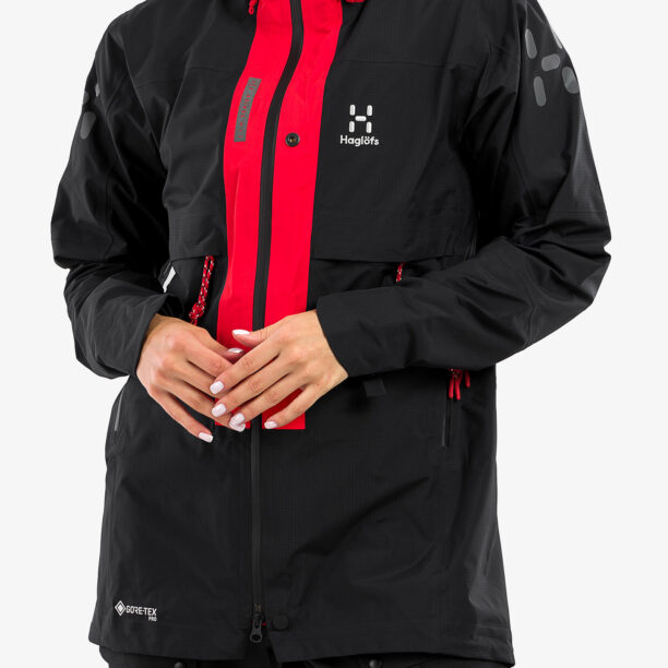 Cumpăra Geaca de munte femei Haglofs L.I.M ZT Trek GTX Pro Jacket - true black/zenith red