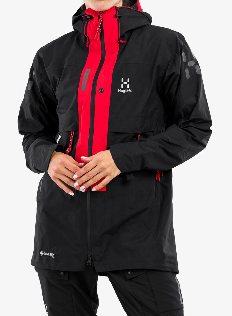 Cumpăra Geaca de munte femei Haglofs L.I.M ZT Trek GTX Pro Jacket - true black/zenith red