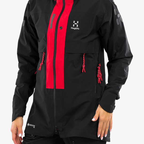 Geaca de munte femei Haglofs L.I.M ZT Trek GTX Pro Jacket - true black/zenith red