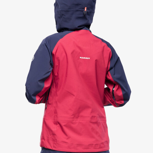 Original Geaca de munte femei Mammut Taiss Pro HS Hooded Jacket - blood red/marine