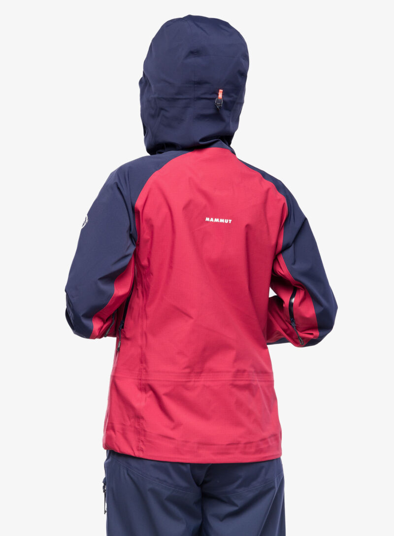 Original Geaca de munte femei Mammut Taiss Pro HS Hooded Jacket - blood red/marine