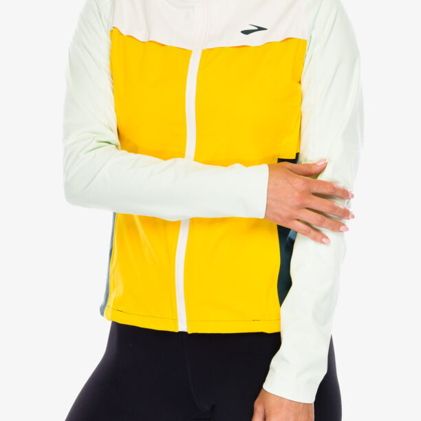 Cumpăra Geaca de ploaie femei Brooks High Point Waterproof Jacket - lemon/ecru/green