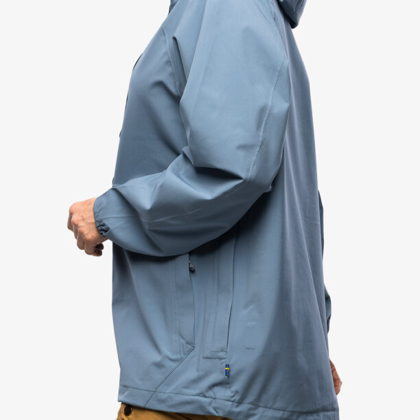 Original Geaca de ploaie femei Fjallraven Vardag Hydratic Anorak - dawn blue