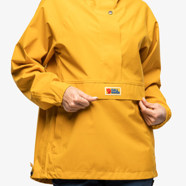 Geaca de ploaie femei Fjallraven Vardag Hydratic Anorak - mustard yellow