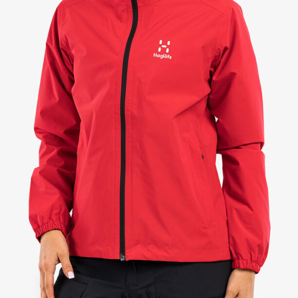 Original Geaca de ploaie femei Haglofs Buteo Jacket - scarlet red