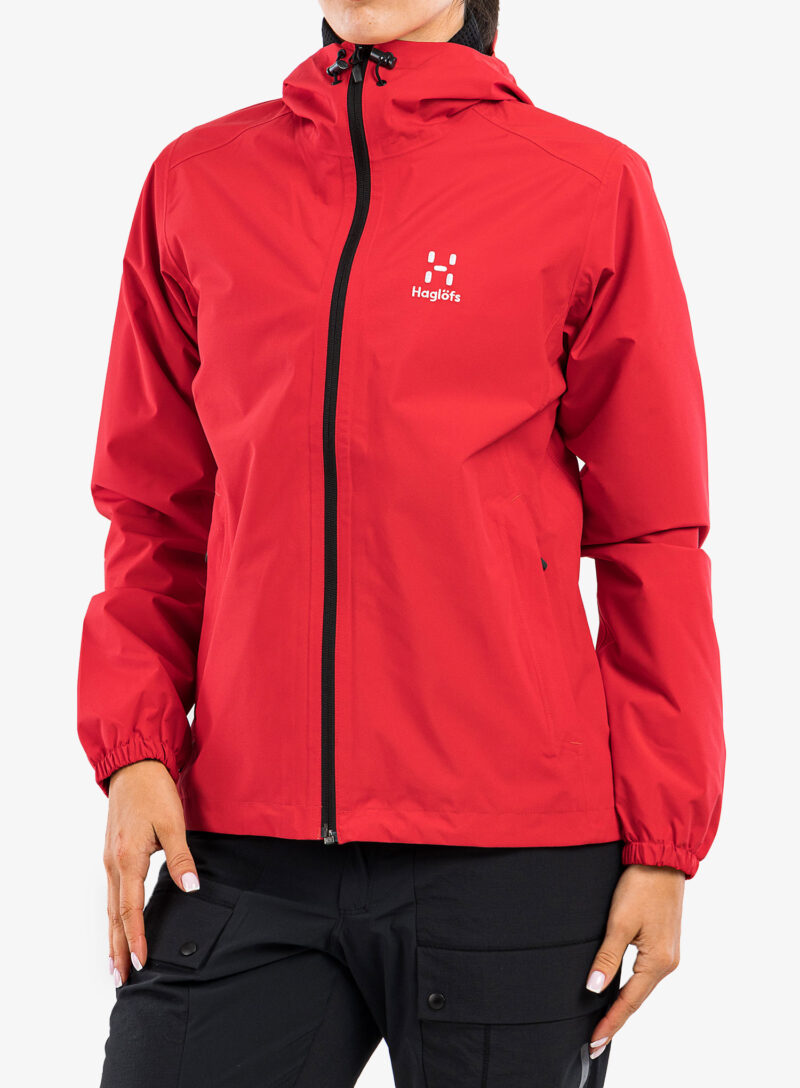 Original Geaca de ploaie femei Haglofs Buteo Jacket - scarlet red