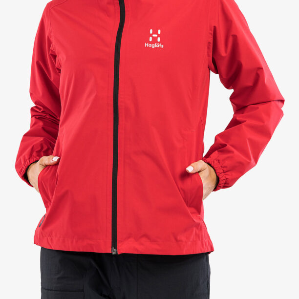 Geaca de ploaie femei Haglofs Buteo Jacket - scarlet red