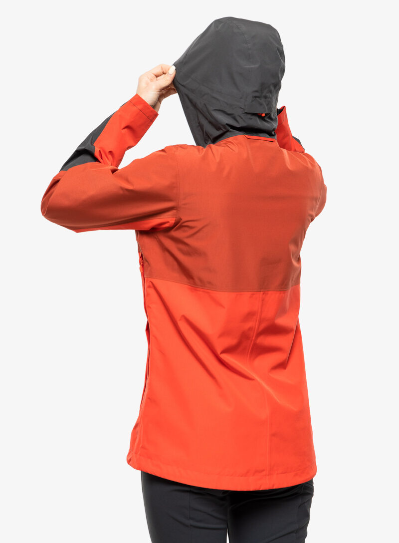 Original Geaca de ploaie femei Haglofs Finch Proof Jacket - poppy red/corrosion