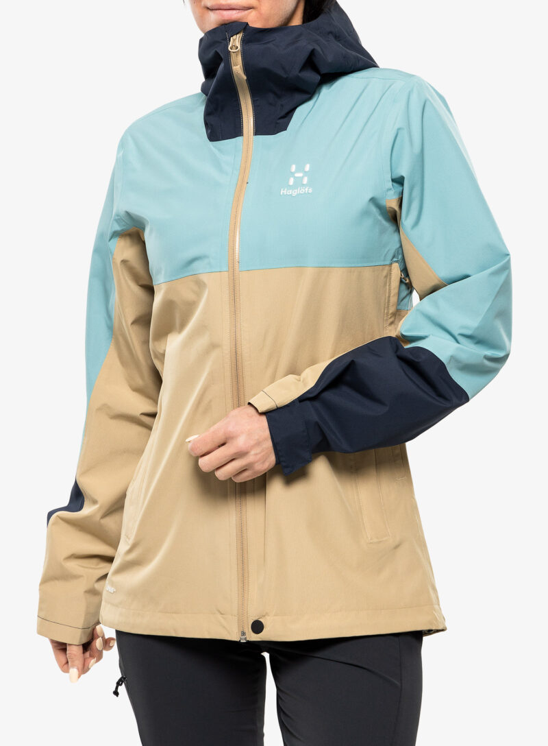 Cumpăra Geaca de ploaie femei Haglofs Finch Proof Jacket - sand/frost blue