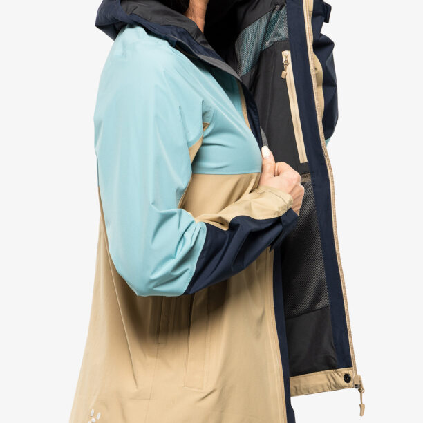 Preţ Geaca de ploaie femei Haglofs Finch Proof Jacket - sand/frost blue