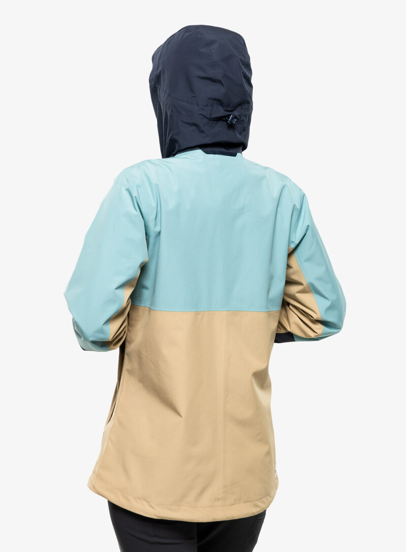 Original Geaca de ploaie femei Haglofs Finch Proof Jacket - sand/frost blue