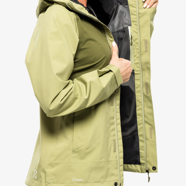 Preţ Geaca de ploaie femei Haglofs Koyal Proof Jacket - thyme green/olive green