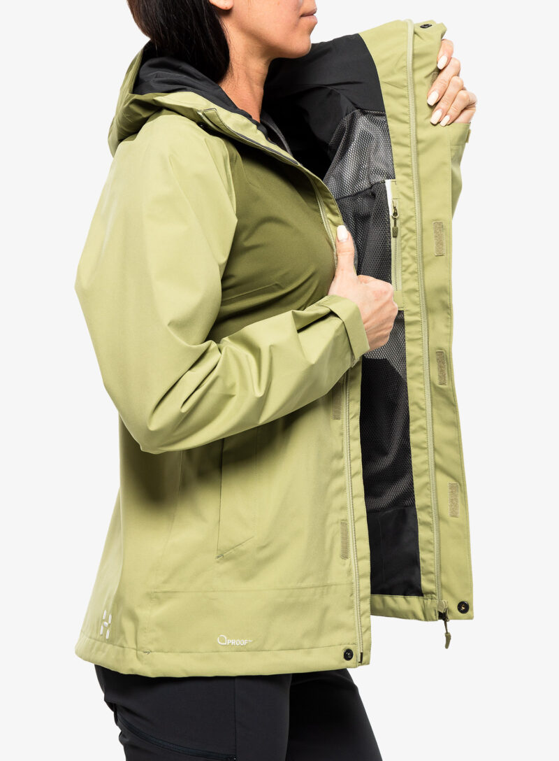 Preţ Geaca de ploaie femei Haglofs Koyal Proof Jacket - thyme green/olive green