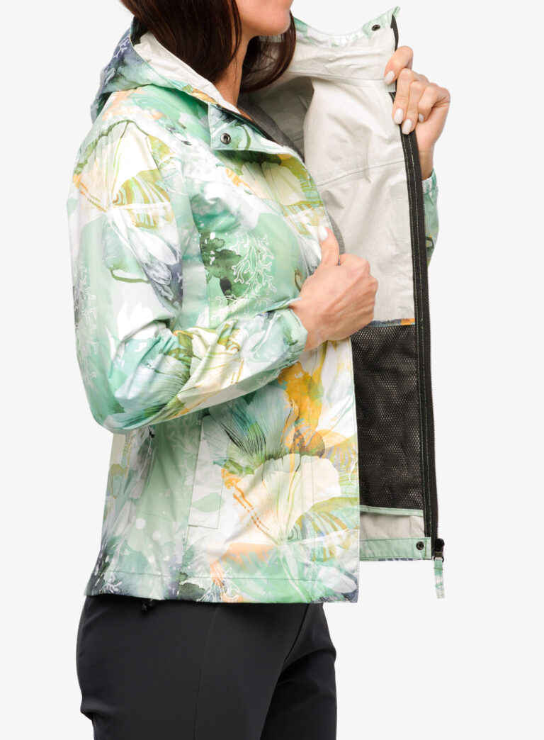 Original Geaca de ploaie femei Helly Hansen Loke Print Jacket - jade esra