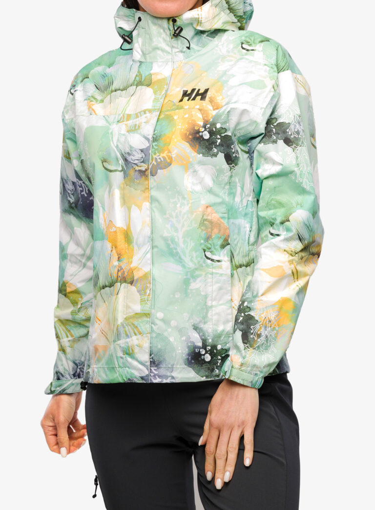 Geaca de ploaie femei Helly Hansen Loke Print Jacket - jade esra