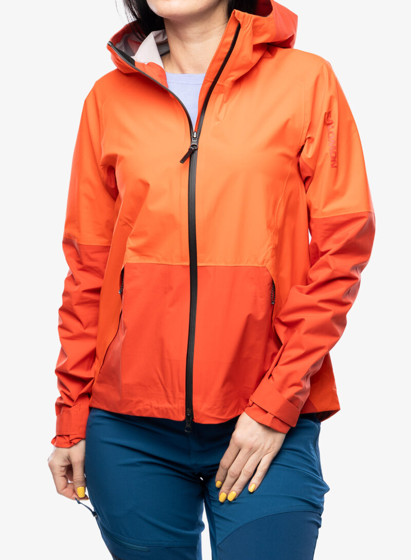 Geaca de ploaie femei Salomon Outerpath 2.5L WP JKT - valiant poppy