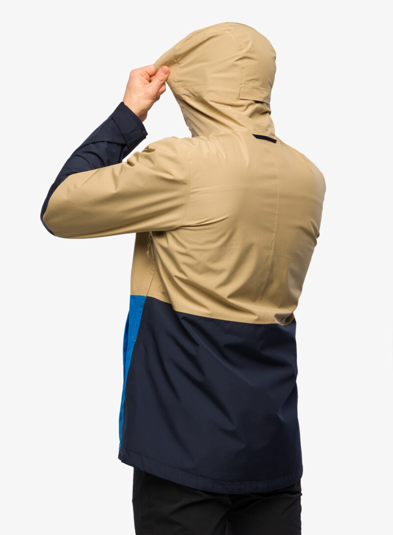 Preţ Geacă de ploaie pentru bărbați Haglofs Finch Proof Jacket - sand/tarn blue