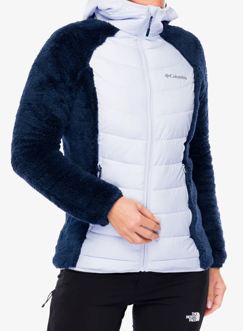 Geaca femei Columbia Powder Lite II Sherpa Hybrid Jacket - collegiate navy/snowdrift