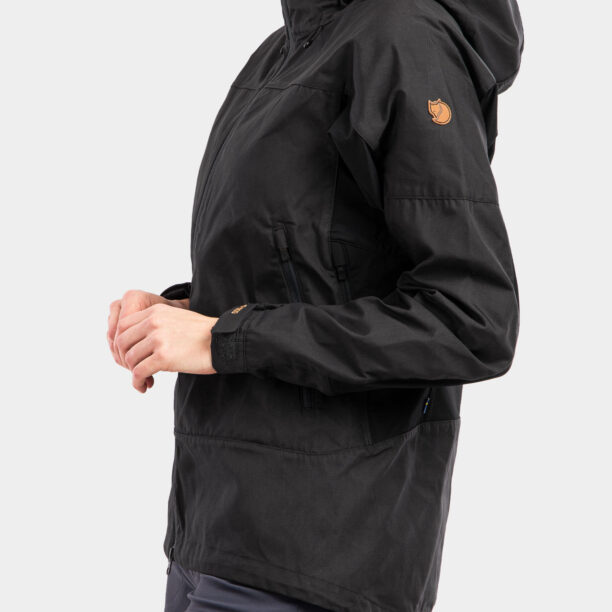 Original Geaca femei Fjallraven Abisko Lite Trekking Jacket - dark grey/black