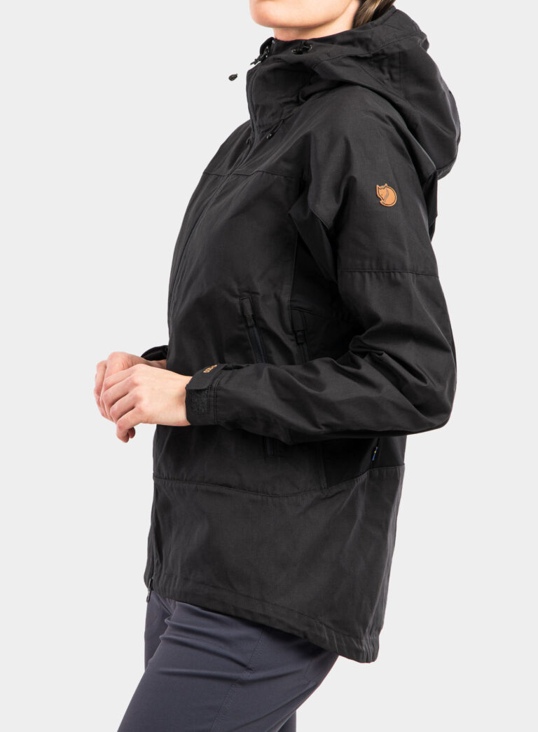 Original Geaca femei Fjallraven Abisko Lite Trekking Jacket - dark grey/black