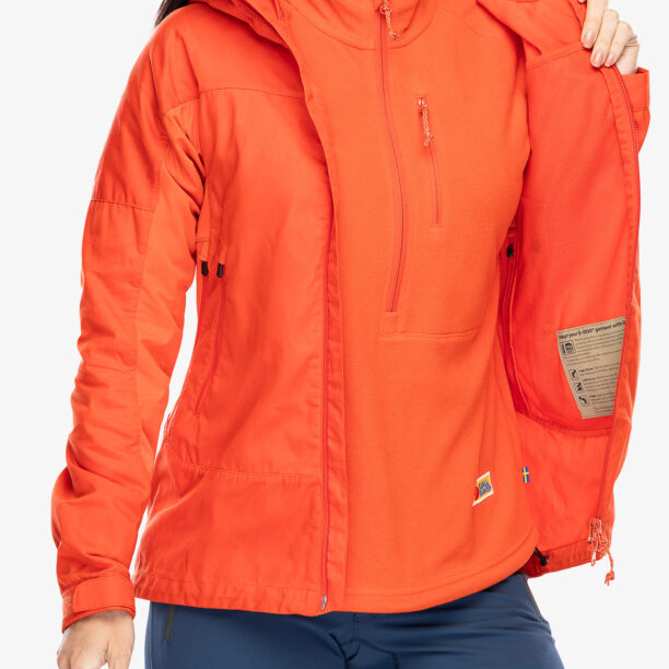 Preţ Geaca femei Fjallraven Abisko Lite Trekking Jacket - flame orange