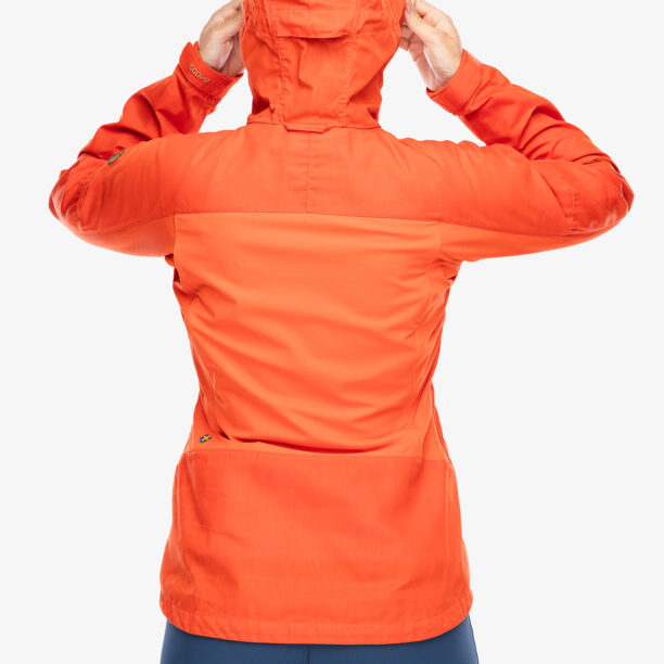 Original Geaca femei Fjallraven Abisko Lite Trekking Jacket - flame orange