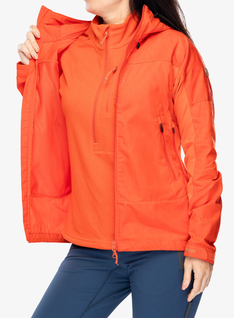 Geaca femei Fjallraven Abisko Lite Trekking Jacket - flame orange - imagine 6