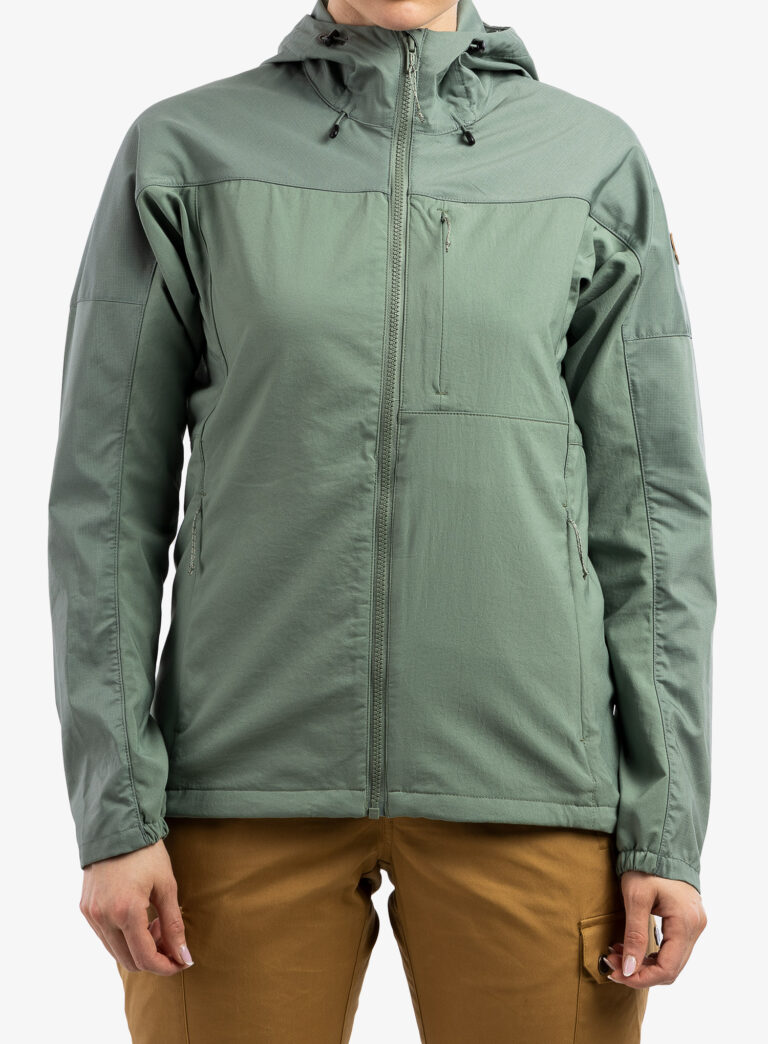 Original Geaca femei Fjallraven Abisko Midsummer Jacket - jade green/patina green