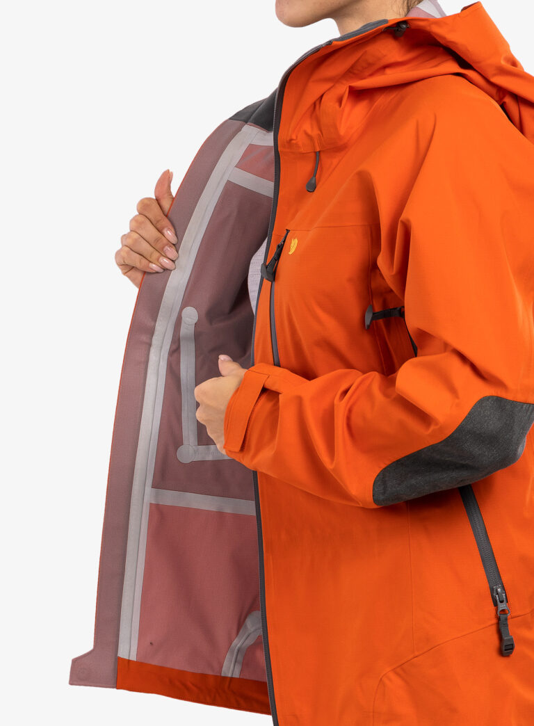 Geaca femei Fjallraven Bergtagen Eco-Shell Jacket - hokkaido orange - imagine 6