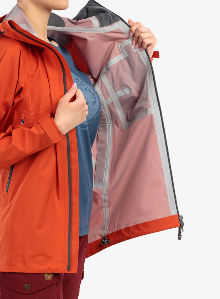 Geaca femei Fjallraven Bergtagen Lite Eco-Shell Jacket - hokkaido orange - imagine 6