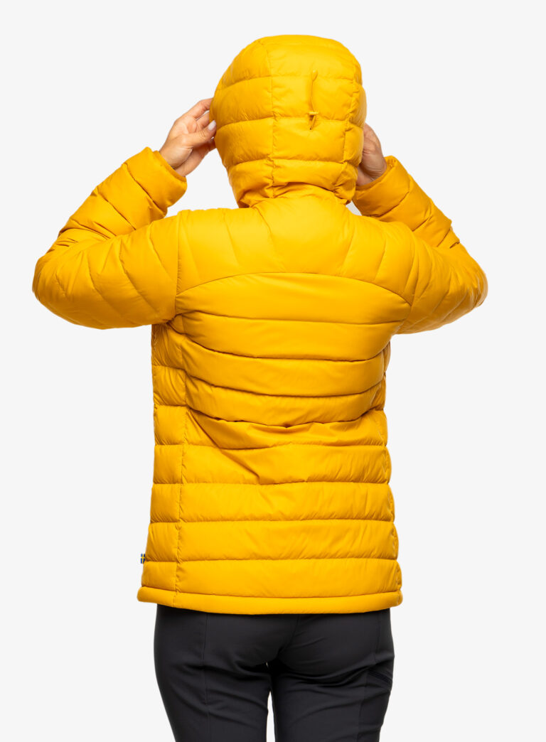 Geaca femei Fjallraven Expedition Pack Down Hoodie - mustard yellow - imagine 6