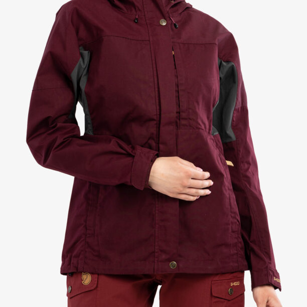 Geaca femei Fjallraven Kaipak Jacket - dark garnet/dark grey