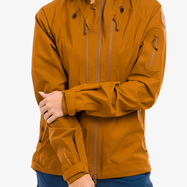 Geaca femei Fjallraven Keb Eco-Shell Jacket - chestnut