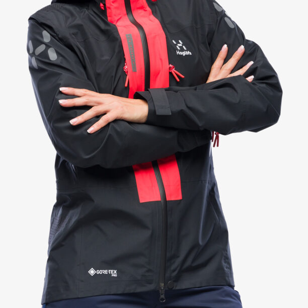 Cumpăra Geaca femei Haglofs L.I.M ZT Mountain GTX PRO Jacket - true black/red