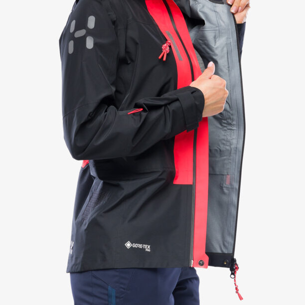 Preţ Geaca femei Haglofs L.I.M ZT Mountain GTX PRO Jacket - true black/red