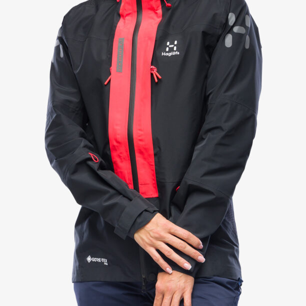 Geaca femei Haglofs L.I.M ZT Mountain GTX PRO Jacket - true black/red