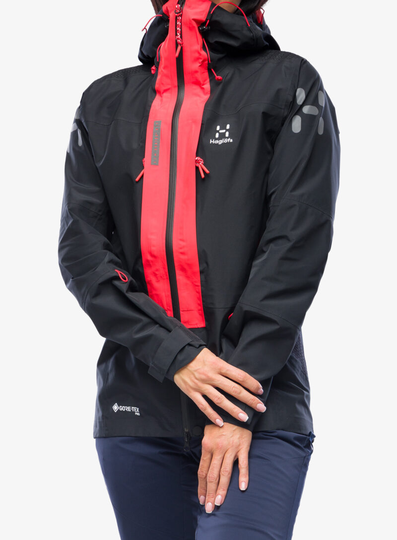 Geaca femei Haglofs L.I.M ZT Mountain GTX PRO Jacket - true black/red