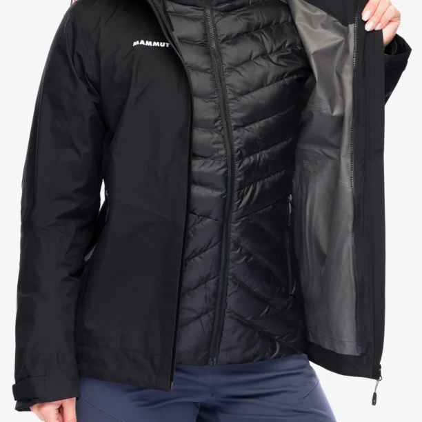 Original Geaca femei Mammut Convey 3in1 HS Hooded Jacket - black/black