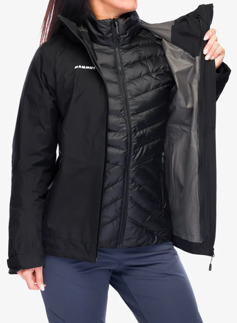 Original Geaca femei Mammut Convey 3in1 HS Hooded Jacket - black/black