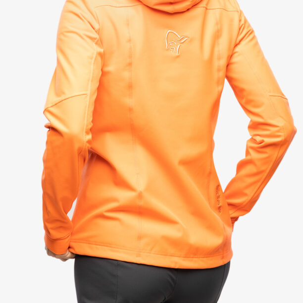 Geaca femei Norrona Lofoten Hiloflex200 Hood - orange alert preţ