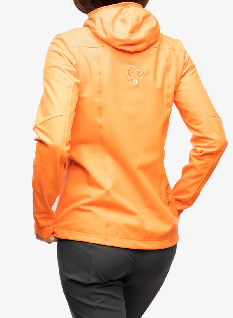 Geaca femei Norrona Lofoten Hiloflex200 Hood - orange alert preţ