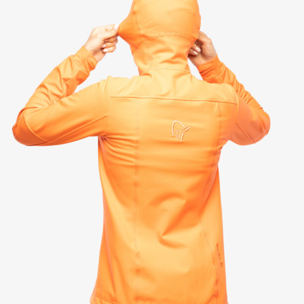 Original Geaca femei Norrona Lofoten Hiloflex200 Hood - orange alert