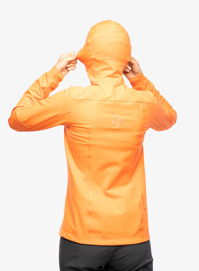 Original Geaca femei Norrona Lofoten Hiloflex200 Hood - orange alert