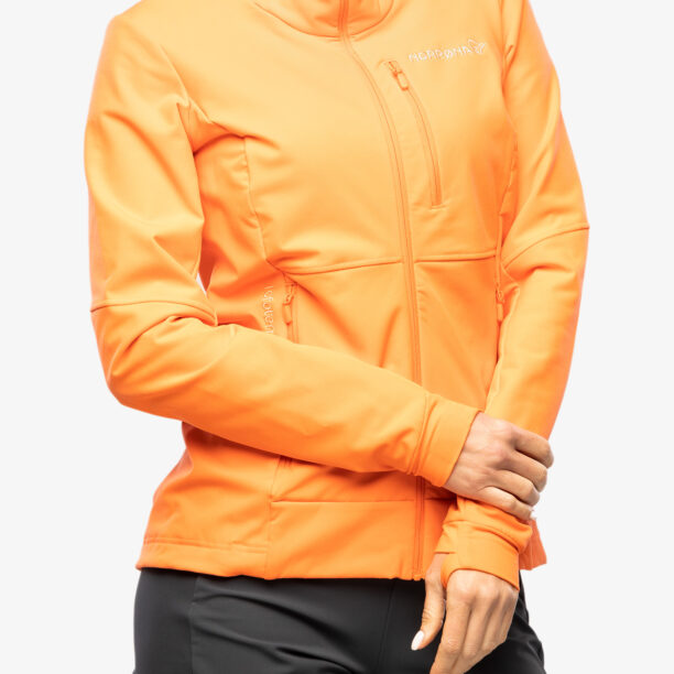 Geaca femei Norrona Lofoten Hiloflex200 Hood - orange alert