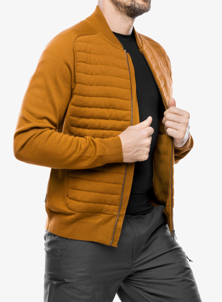 Cumpăra Geaca hibridă Icebreaker ICL ZoneKnit Insulated Knit Bomber - clove