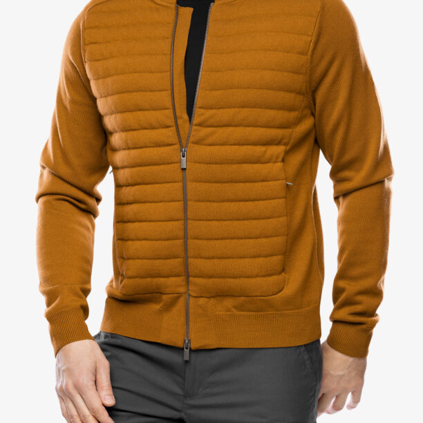 Geaca hibridă Icebreaker ICL ZoneKnit Insulated Knit Bomber - clove