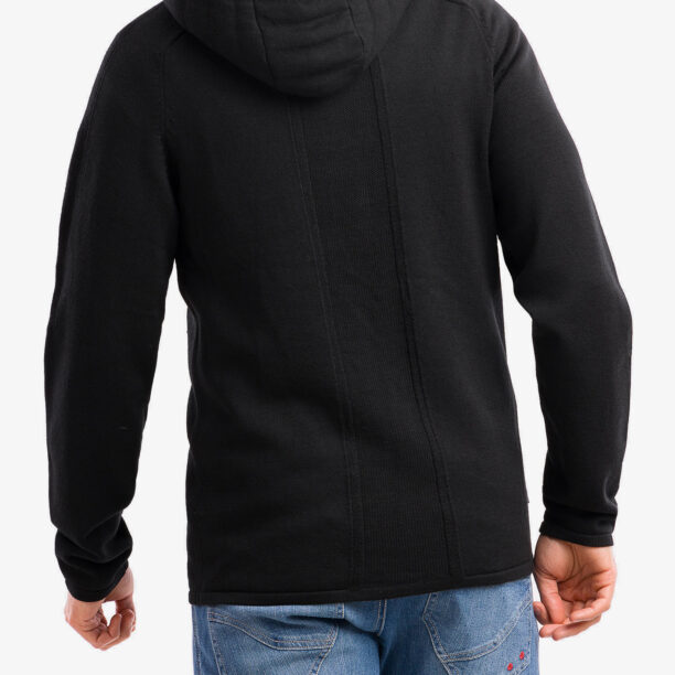 Geaca hibridă Icebreaker ZoneKnit LS Zip Hood - black preţ